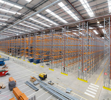 Racking inside a Prologis warehouse